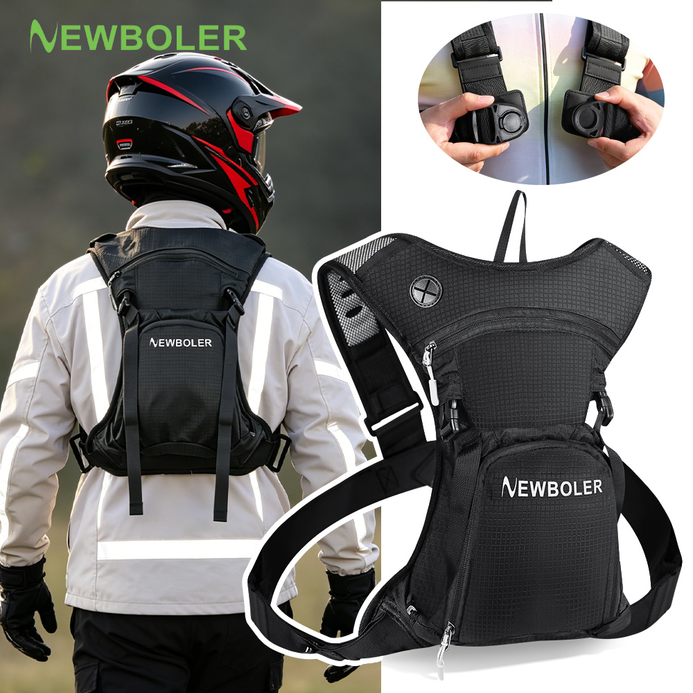 Motorcycle Helmet Bag Backpack - NEWBOLER 8L Motorrad-Trinkrucksack MTB Offroad Motocross