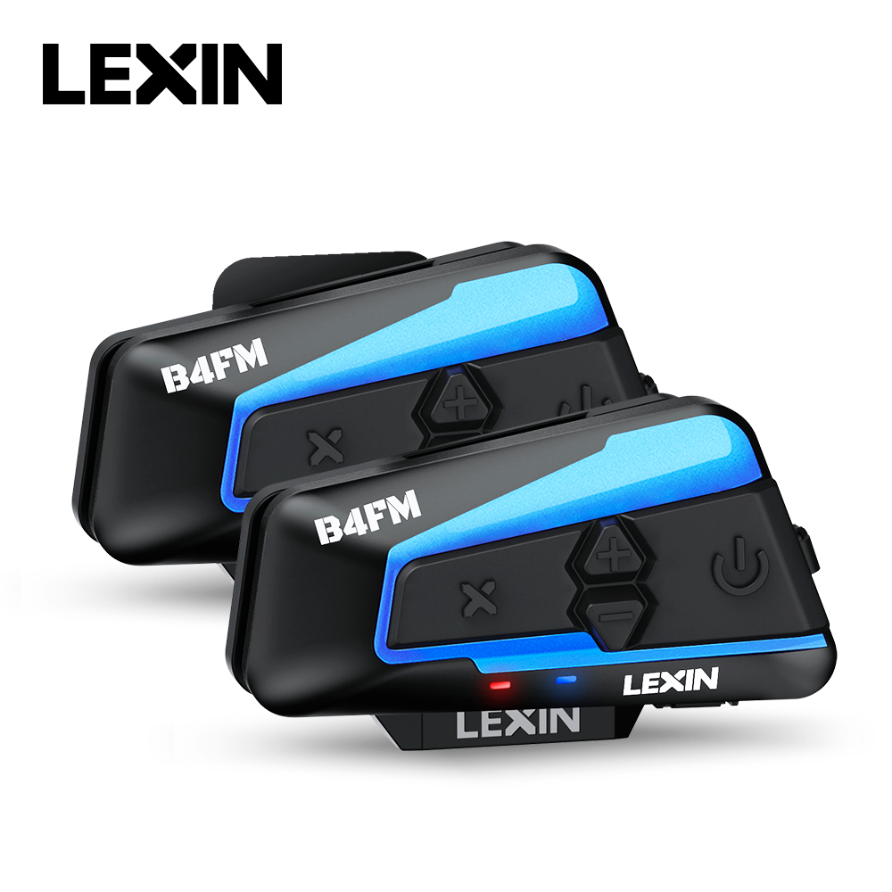 Motorcycle Helmet Bluetooth Built In - Lexin B4FM-X Bluetooth-Motorrad-Gegensprechanlage, Helm-Headsets, BT 5.0,