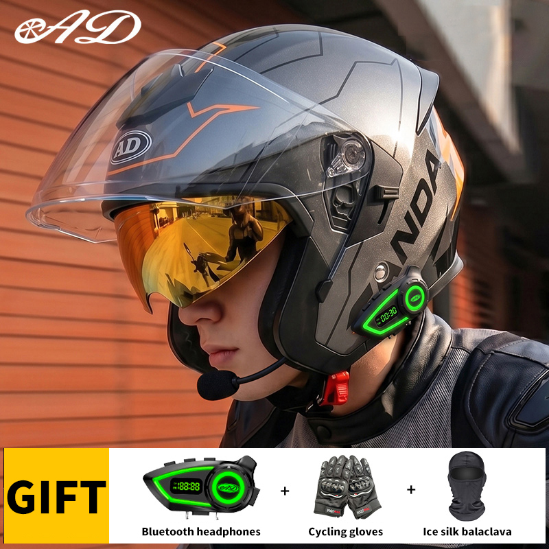 Motorcycle Helmet Bluetooth Built In - DOT-zertifizierter hochwertiger Motorradhelm mit Bluetooth, Casco