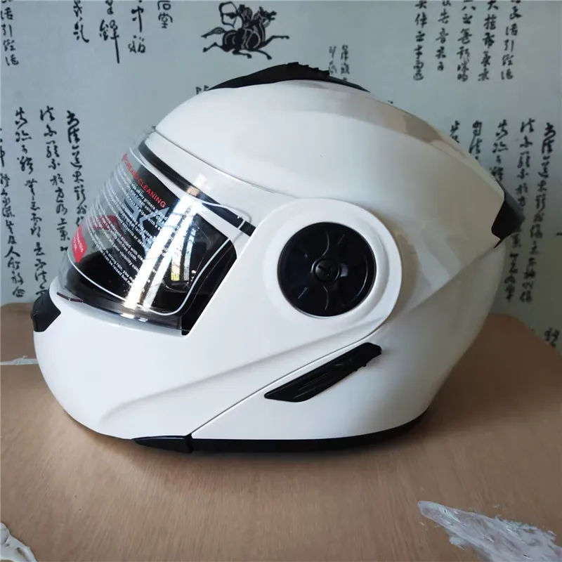 Motorcycle Helmet Sun Visor Inner - Aufklappbarer Motorrad-Modulhelm mit integriertem Sonnenvisier, doppelter