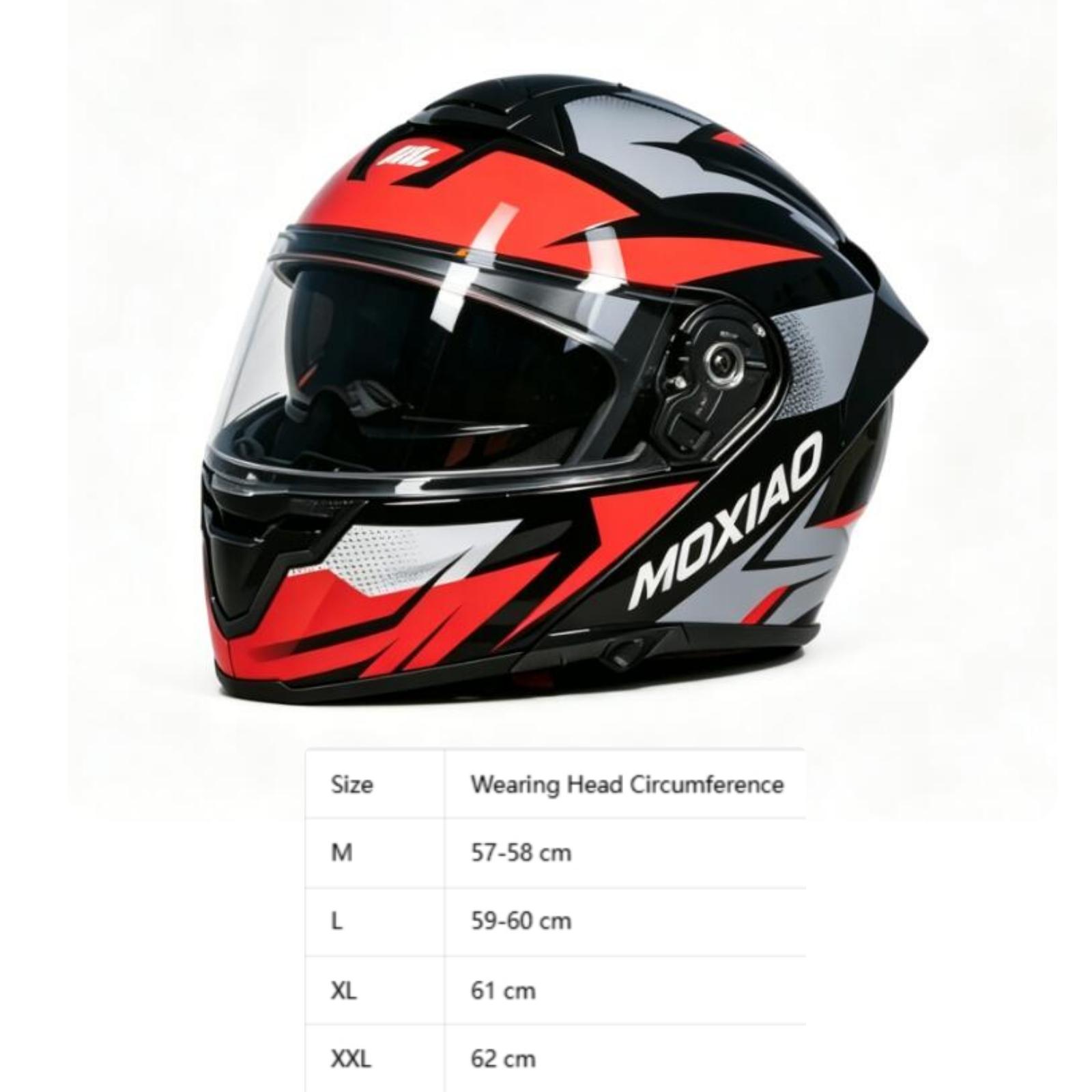 Motorcycle Helmet Sun Visor Inner - DOT-Zertifizierter Modularer Helm mit Innen-Sonnenschutz, Klappbarem