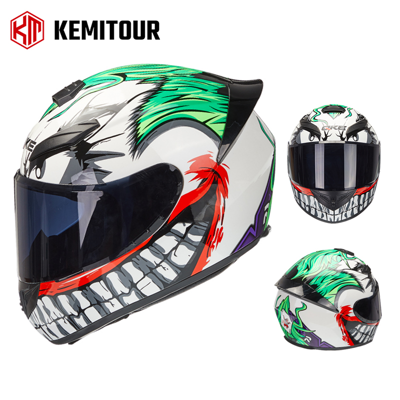 Full Face Helmet Carbon Fiber - KEMITOUR Motorrad Helm Full Face Racing