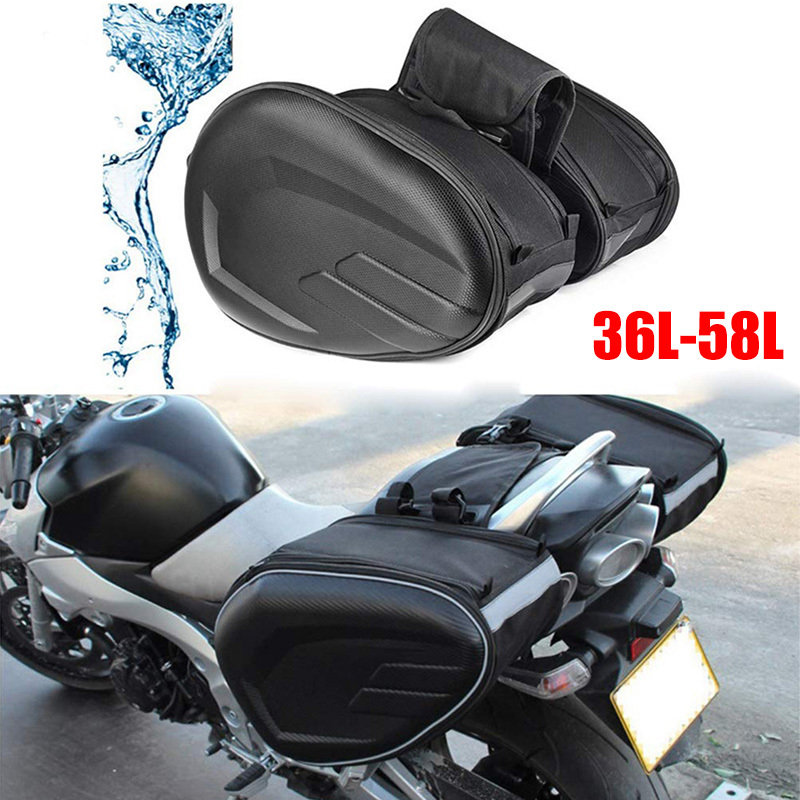 Motorcycle Helmet Bag Backpack - Schwarz 36-58l Motorrad Sattel taschen wasserdicht