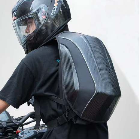 Motorcycle Helmet Bag Backpack - Neuer wasserdichter Rucksack aus Kohlefaser für