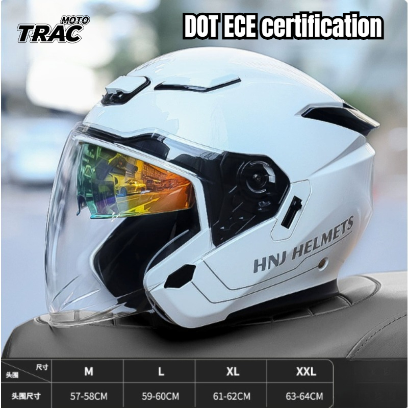 Motorcycle Helmet Bluetooth Built In - Angesagter Motorrad-Halbhelm 3/4 Helm für Herren