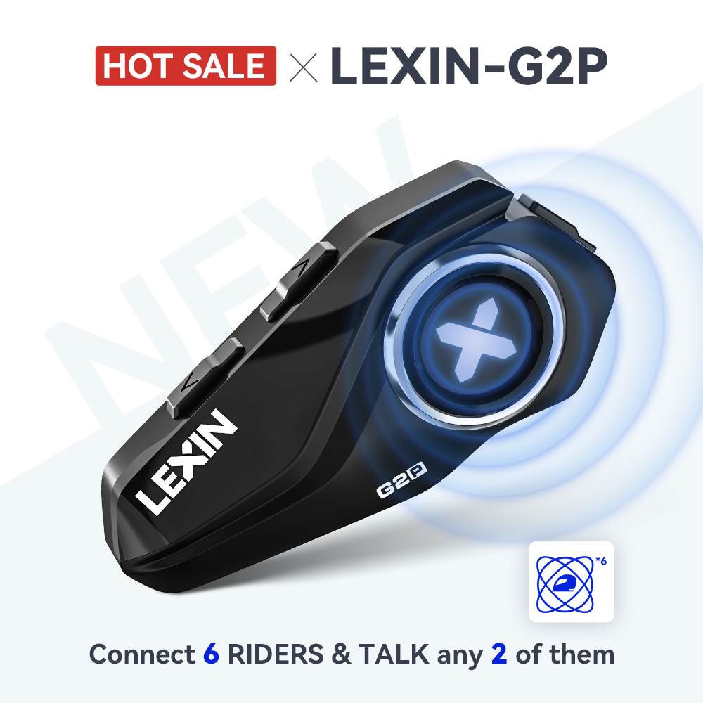 Motorcycle Helmet Bluetooth Built In - Lexin G2P Motorrad-Gegensprechanlage, Helm-Bluetooth-Headsets, Freisprech-Kommunikator für