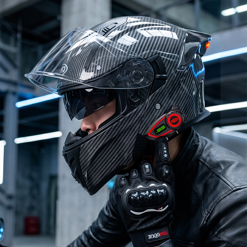 Modular Motorcycle Helmet Dot Approved - ABS-Material Motorradhelme Doppelvisier Modularhelm Mit Bluetooth