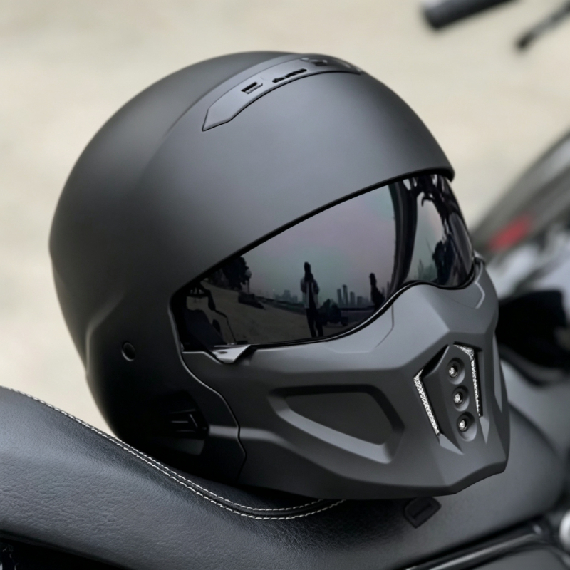 Modular Motorcycle Helmet Dot Approved - Robuster, leuchtend schwarzer Scorpion-Integral-Motorradhelm mit starker
