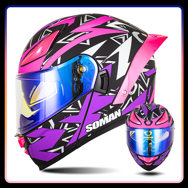 DOT-zugelassener Integral-Moto – Flip Up Helmet Dual Visor Bewertung und Preis