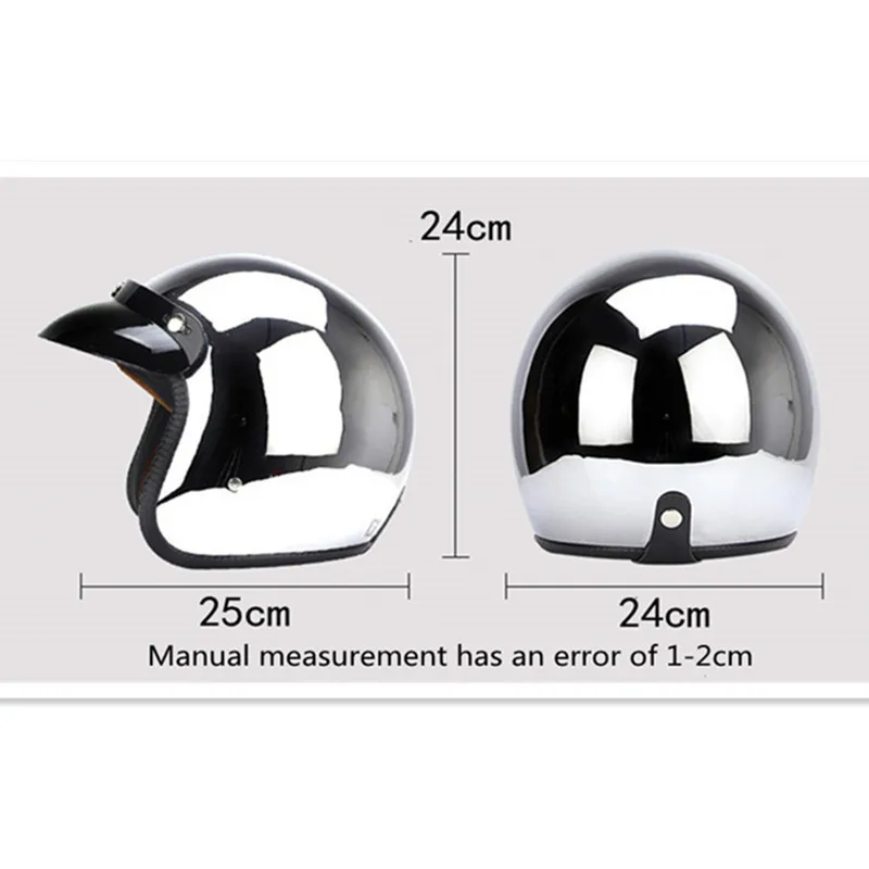 Spiegel Silber Chrom Motorrad  – Open Face Helmet Retro Vintage Bewertung und Preis