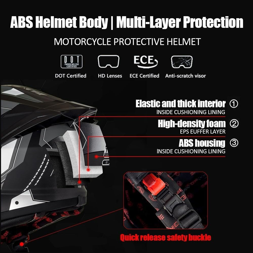 Bluetooth-Vollvisier-Motorradh – Full Face Helmet Carbon Fiber Bewertung und Preis