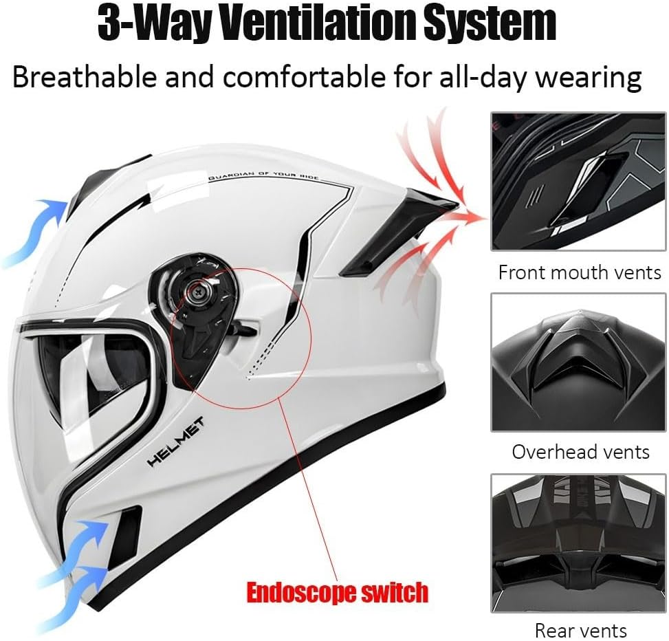Bluetooth-Vollvisier-Motorradh – Full Face Helmet Carbon Fiber Bewertung und Preis