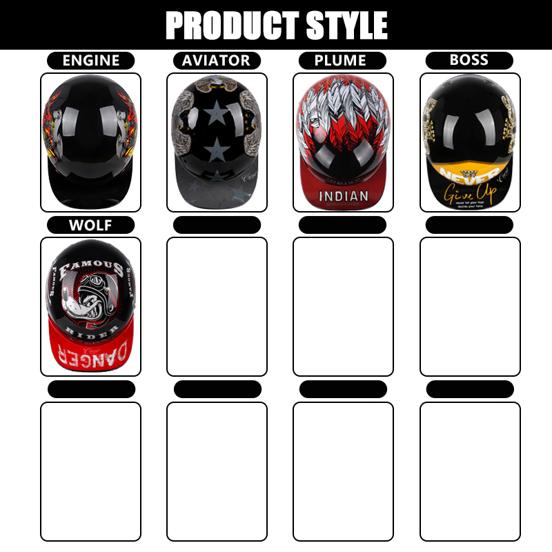 2024 Erwachsene offenes Gesich – Open Face Helmet Retro Vintage Bewertung und Preis