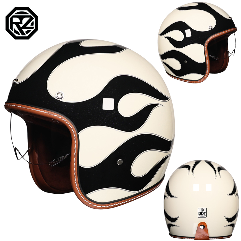 Retro Open Face Motorradhelm D – Open Face Helmet Retro Vintage Bewertung und Preis