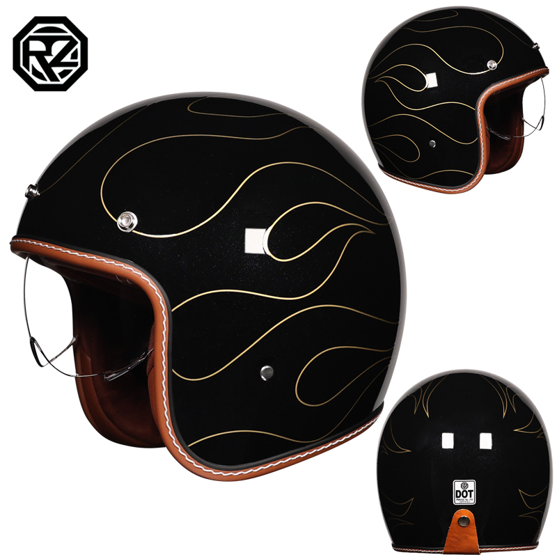 Retro Open Face Motorradhelm D – Open Face Helmet Retro Vintage Bewertung und Preis