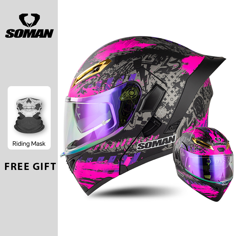 Herren-Motorradhelm, DOT-zugel – Flip Up Helmet Dual Visor Bewertung und Preis