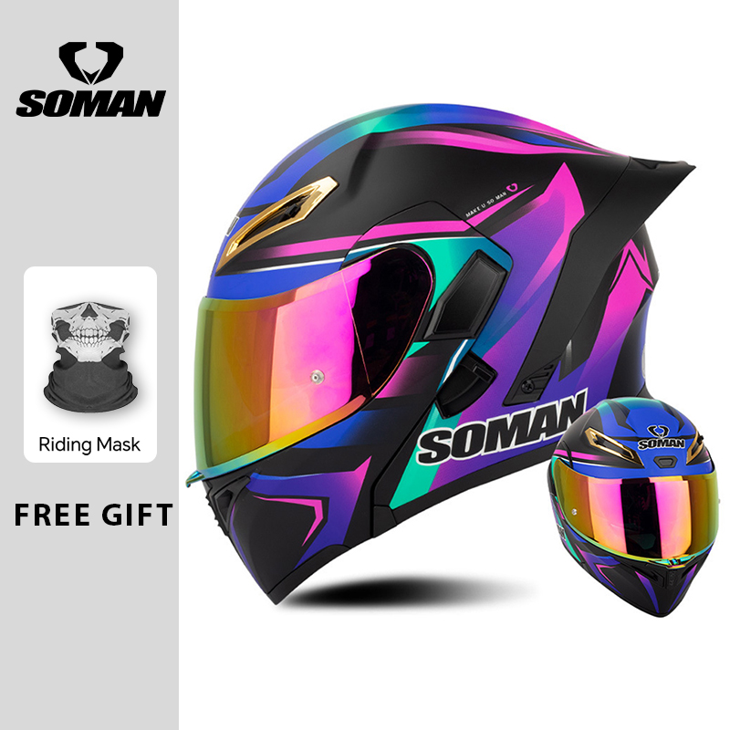 Herren-Motorradhelm, DOT-zugel – Flip Up Helmet Dual Visor Bewertung und Preis