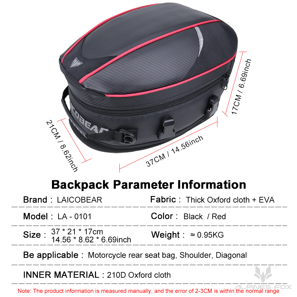 Motorrad-Hecktasche, schwarz,  – Motorcycle Helmet Bag Backpack Bewertung und Preis