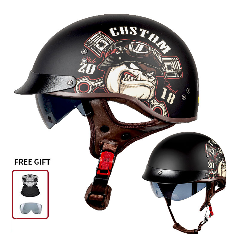 Vintage-Halbgesichts-Motorradh – Open Face Helmet Retro Vintage Bewertung und Preis