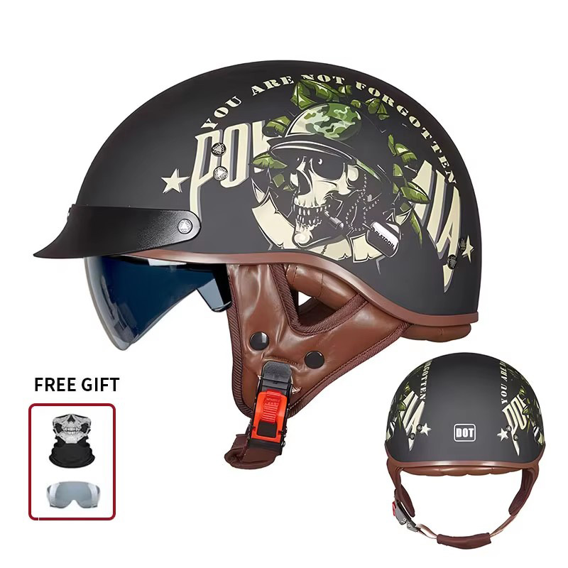 Vintage-Halbgesichts-Motorradh – Open Face Helmet Retro Vintage Bewertung und Preis