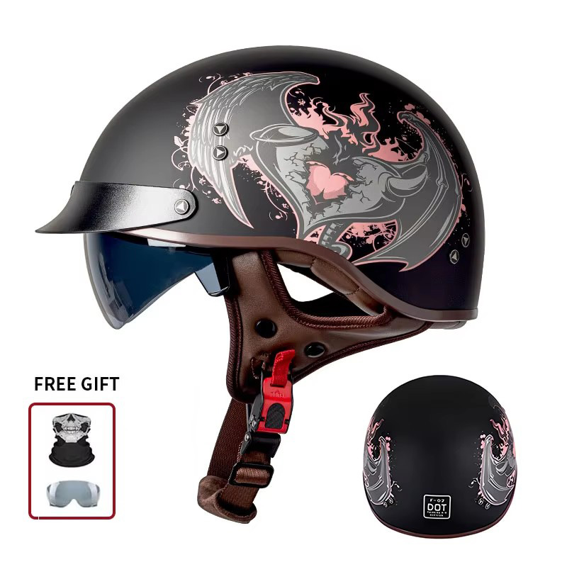 Vintage-Halbgesichts-Motorradh – Open Face Helmet Retro Vintage Bewertung und Preis