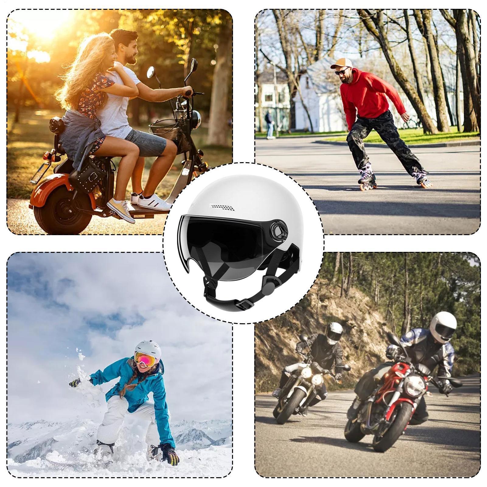 Herren-Motorradhelm, Halbgesic – Motorcycle Helmet Sun Visor Inner Bewertung und Preis