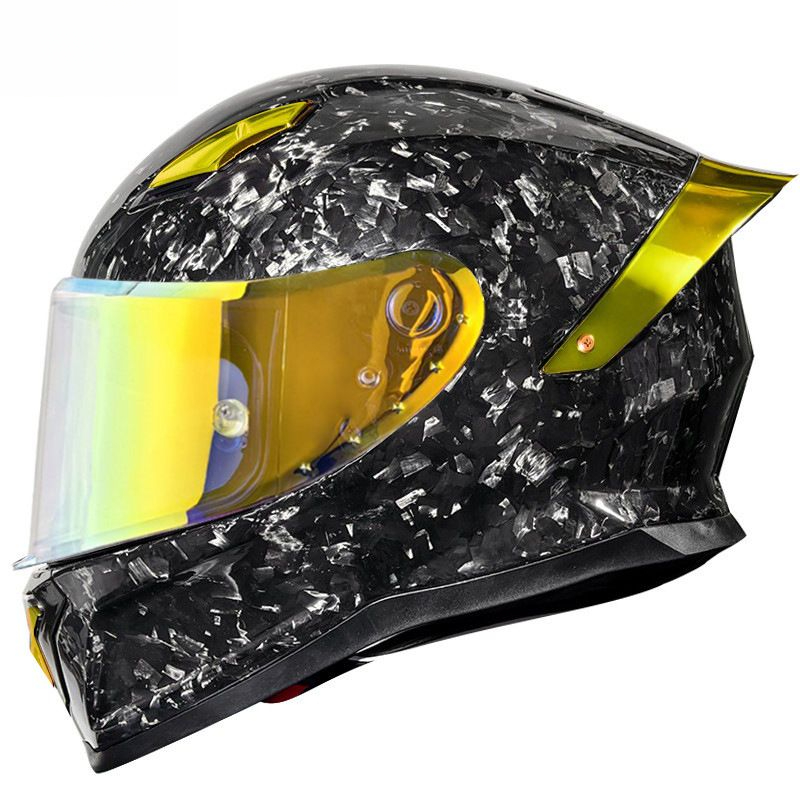 Neuester Farbverlauf Rein Gelb – Full Face Helmet Carbon Fiber Bewertung und Preis