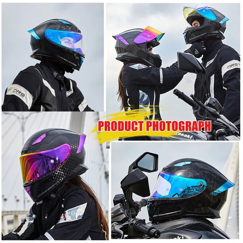 Neuester Farbverlauf Rein Gelb – Full Face Helmet Carbon Fiber Bewertung und Preis
