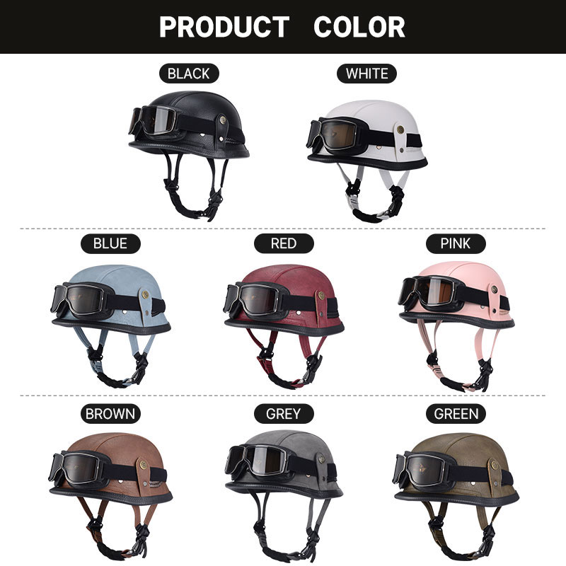 Deutscher halber Vintage-Helm, – Open Face Helmet Retro Vintage Bewertung und Preis