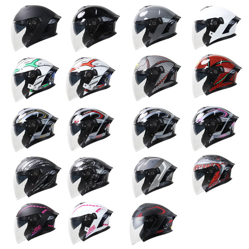 715 Motorrad-Open-Face-Helm fü – Flip Up Helmet Dual Visor Bewertung und Preis