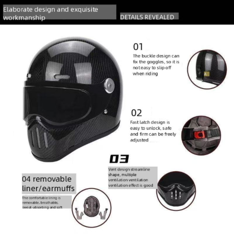 C-Ridng Original Carbon Fiber  – Modular Motorcycle Helmet Dot Approved Bewertung und Preis
