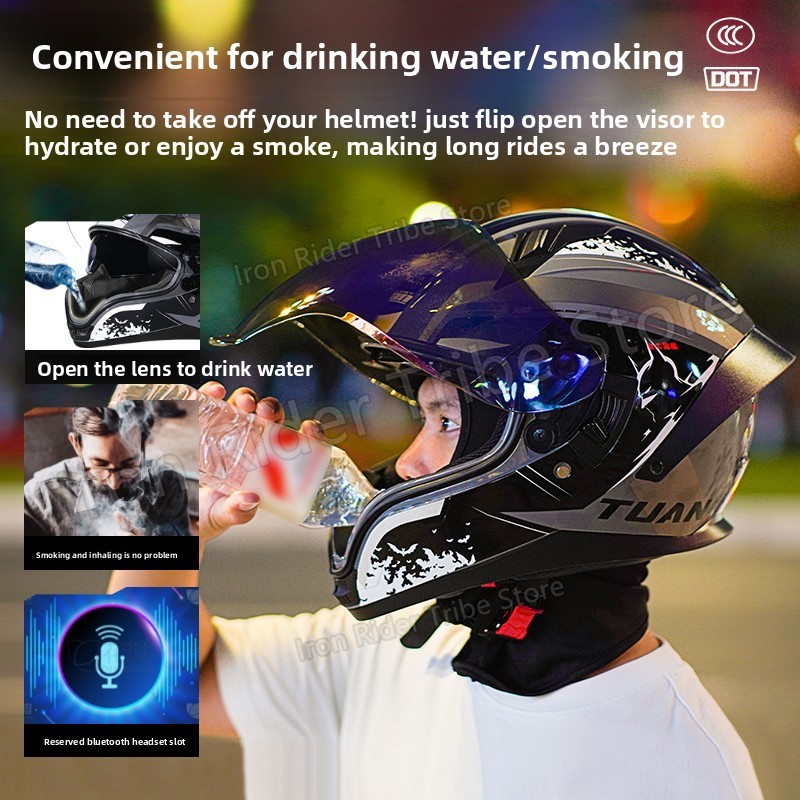 Modularer Klapphelm für Motorr – Flip Up Helmet Dual Visor Bewertung und Preis