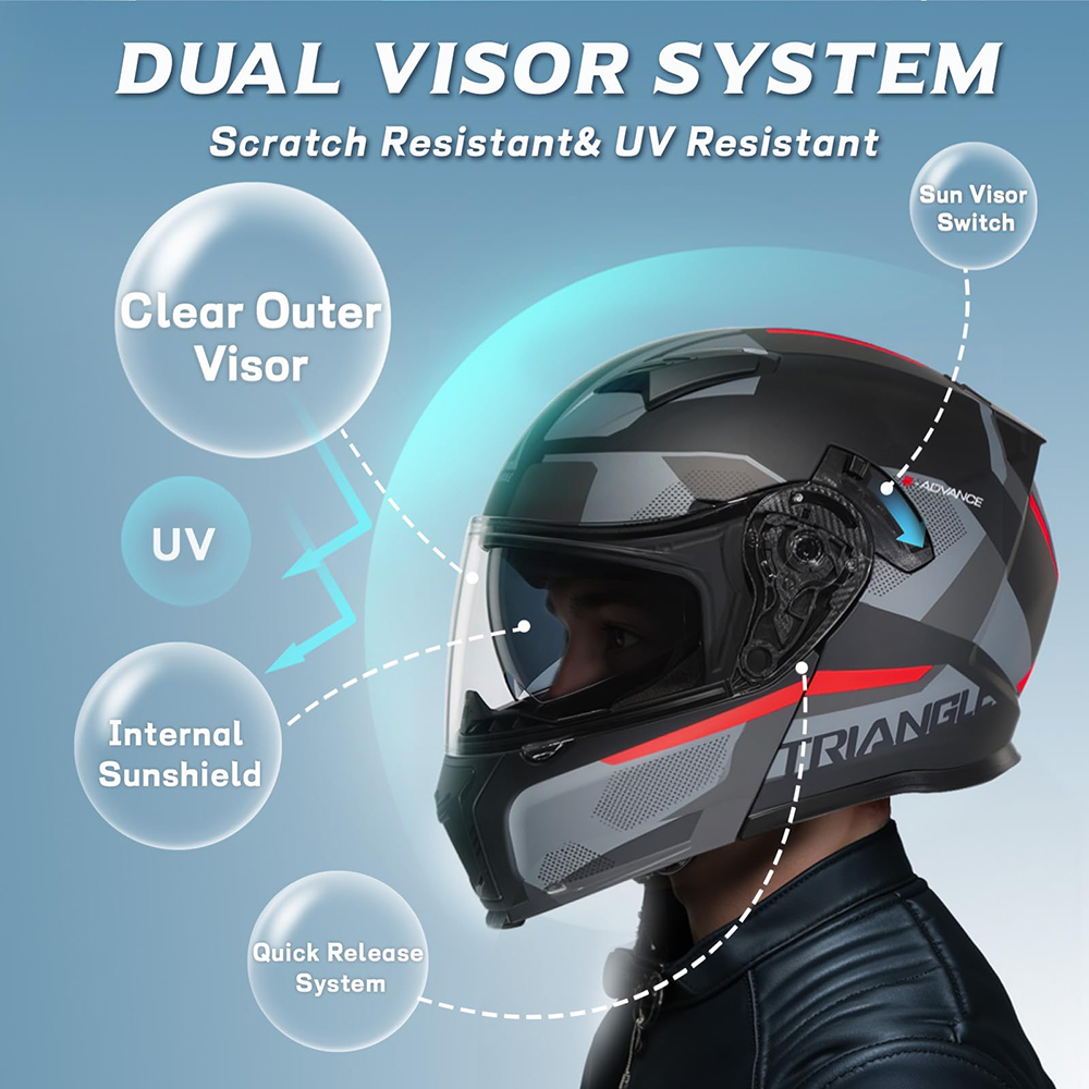 Cyril Flip-Up-Motorradhelm für – Motorcycle Helmet Bluetooth Built In Bewertung und Preis
