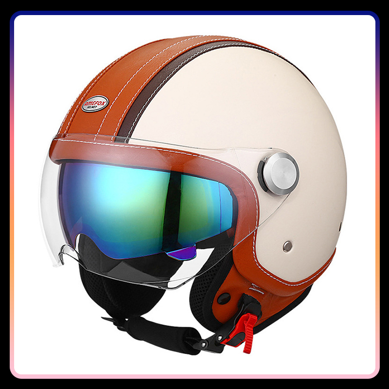DOT-zugelassener Daul-Linse, o – Open Face Helmet Retro Vintage Bewertung und Preis