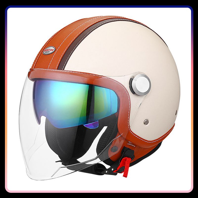DOT-zugelassener Daul-Linse, o – Open Face Helmet Retro Vintage Bewertung und Preis