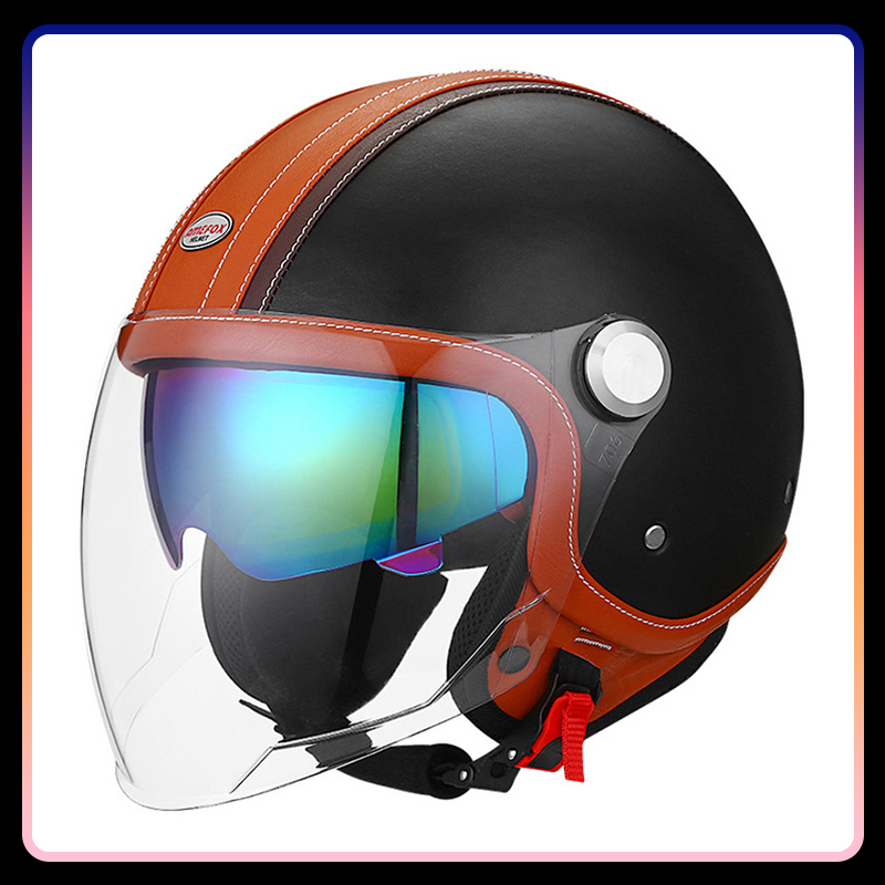 DOT-zugelassener Daul-Linse, o – Open Face Helmet Retro Vintage Bewertung und Preis