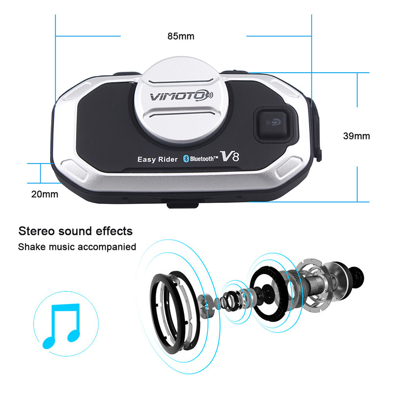 Vimoto V8 Motorradhelm Headset – Motorcycle Helmet Bluetooth Built In Bewertung und Preis