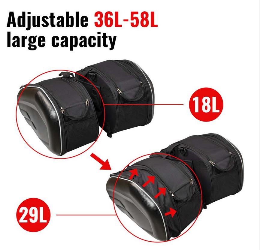 Schwarz 36-58l Motorrad Sattel – Motorcycle Helmet Bag Backpack Bewertung und Preis