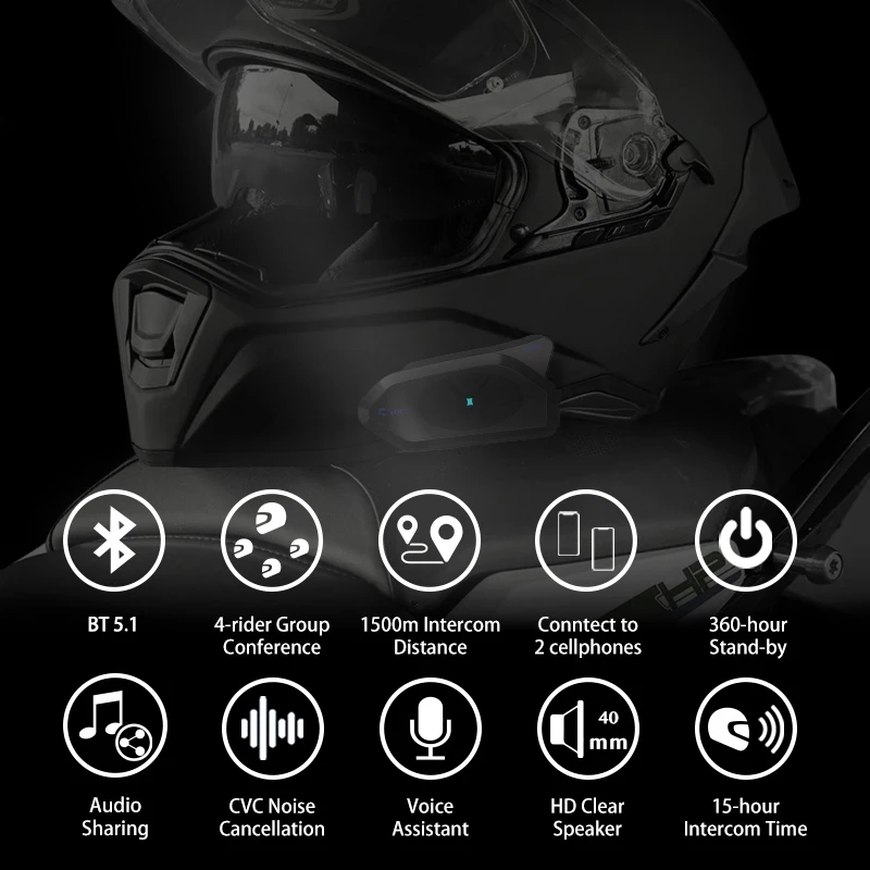 Gocom4 Motorrad Bluetooth Inte – Motorcycle Helmet Bluetooth Built In Bewertung und Preis