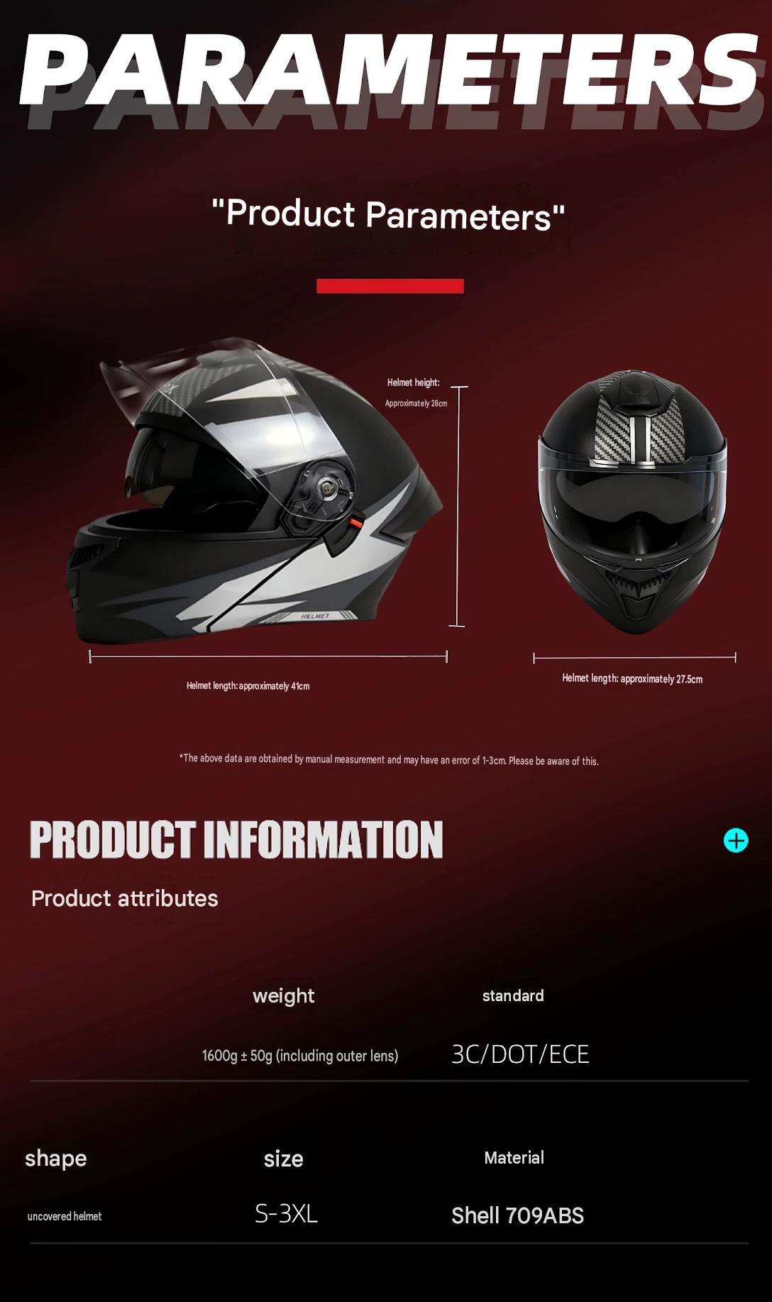 Ganzjahres-Modular-Klapphelm,  – Motorcycle Helmet Sun Visor Inner Bewertung und Preis