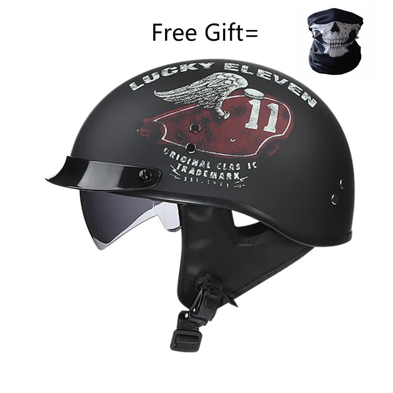 Vintage Half Face Motorradhelm – Motorcycle Helmet Sun Visor Inner Bewertung und Preis