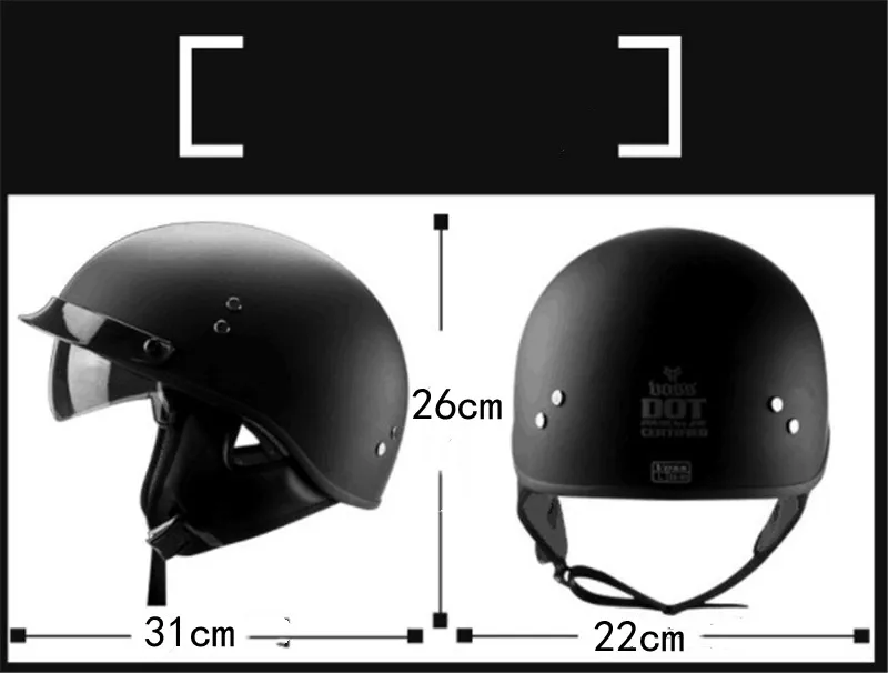Vintage Half Face Motorradhelm – Motorcycle Helmet Sun Visor Inner Bewertung und Preis