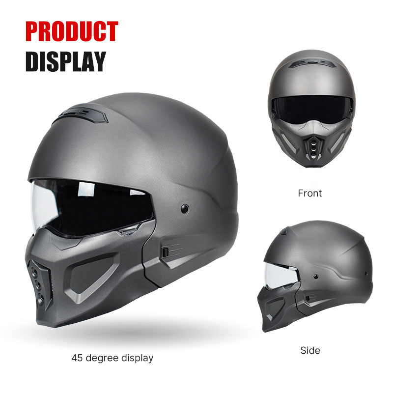 Robuster, leuchtend schwarzer  – Modular Motorcycle Helmet Dot Approved Bewertung und Preis