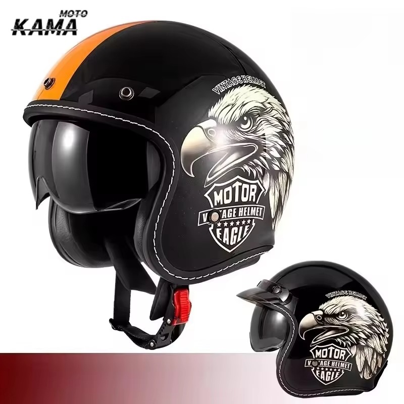 HOT Open Face Motorradhelm Vin – Open Face Helmet Retro Vintage Bewertung und Preis