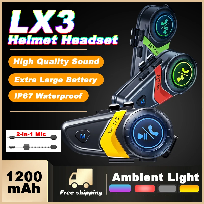 Lx3 Motorrad Helm Headset drah – Motorcycle Helmet Bluetooth Built In Bewertung und Preis